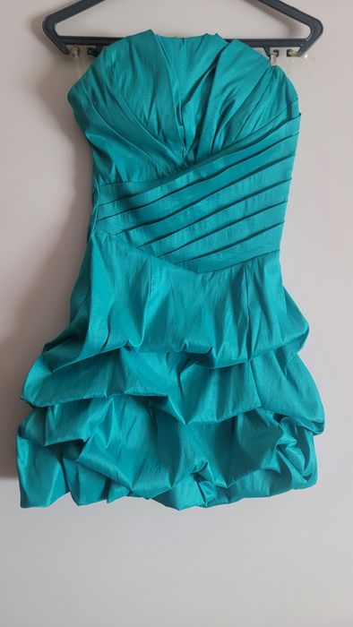 Vestido cerimónia turquesa cai cai