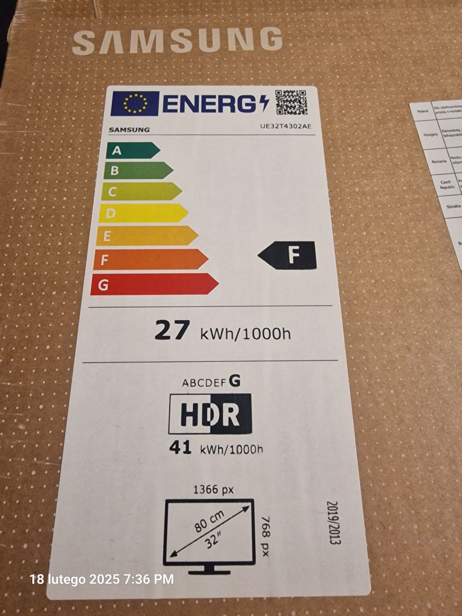 TV Samsung 32" nowy UE32T4302AE