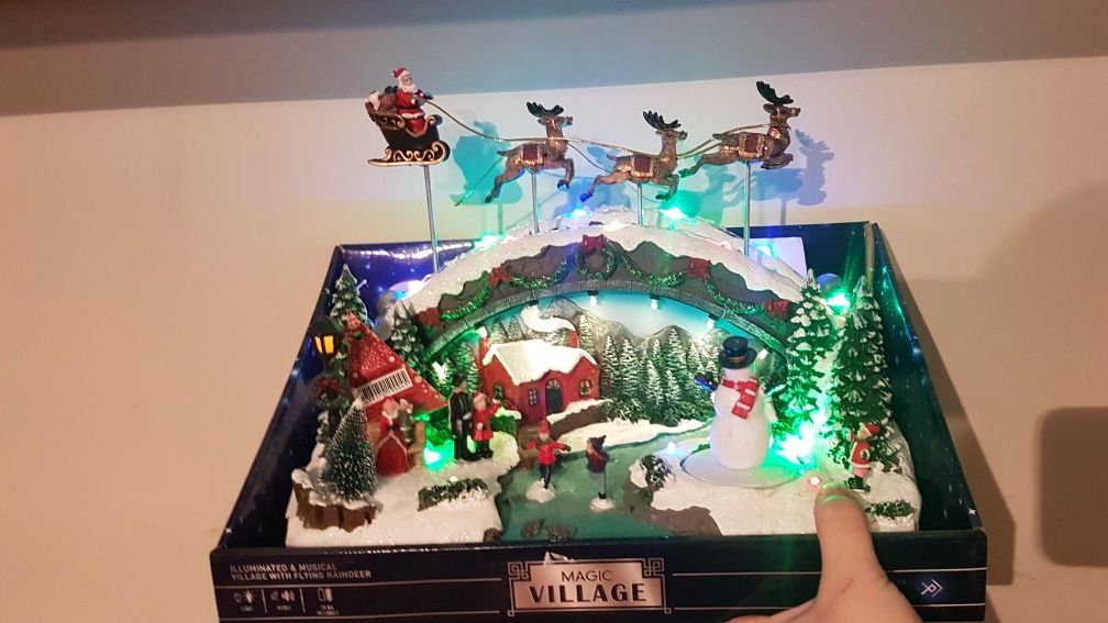 Świąteczna ruchoma wioska renifery Duża magic village