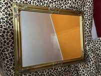 Lustro duże 70x90 zlota rama vintage retro piekne stylowe rzezbione