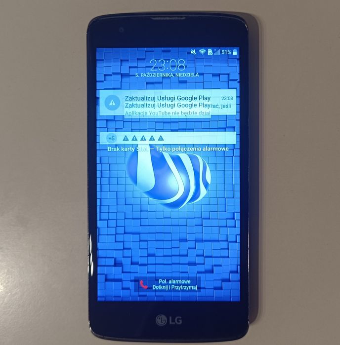 Telefon LG K8 K350N bez ładowarki