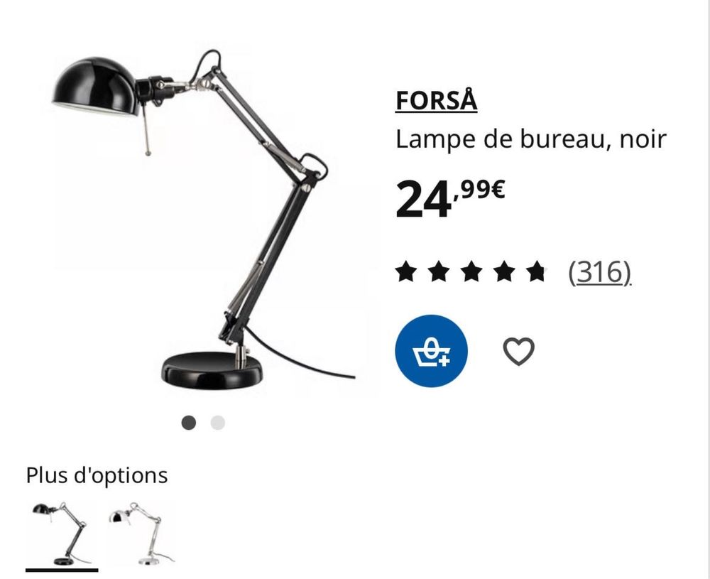 Secretária MICKE + Candeeiro FORSÅ (IKEA)
