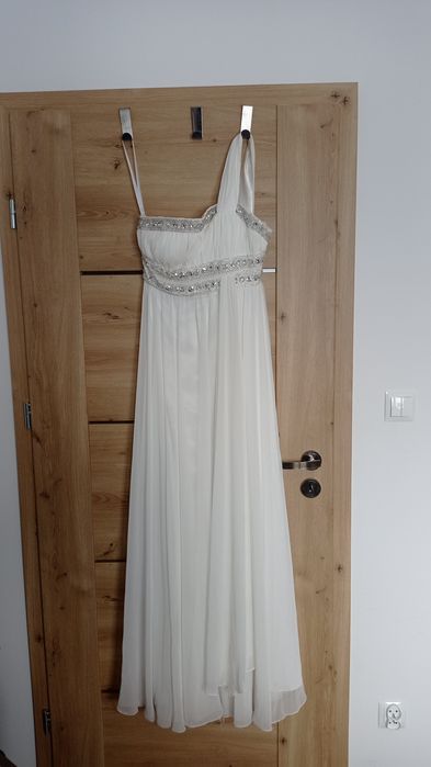 Sukienka ecru długa