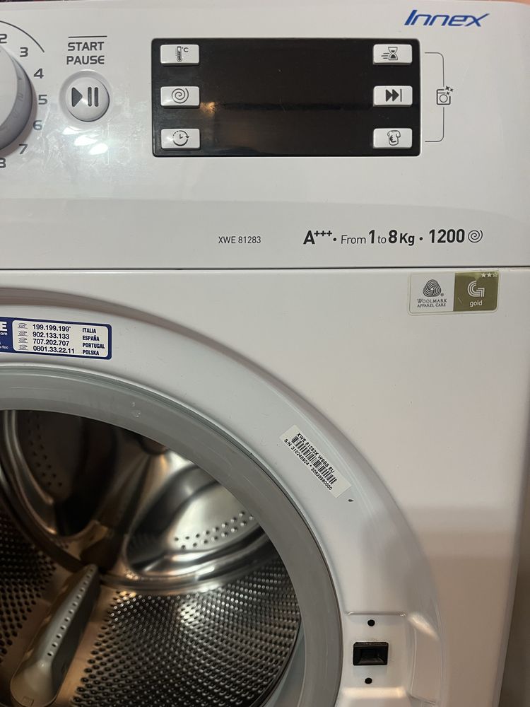 Máquina de Lavar Roupa Indesit Innex – 8kg | 1200 rpm | Classe A+++