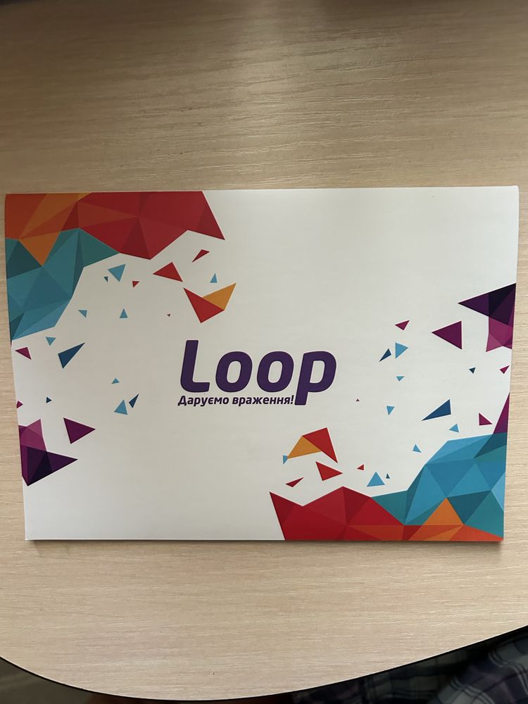 Подарунковий сертифікат Loop, гончарство, сертифікат на враження