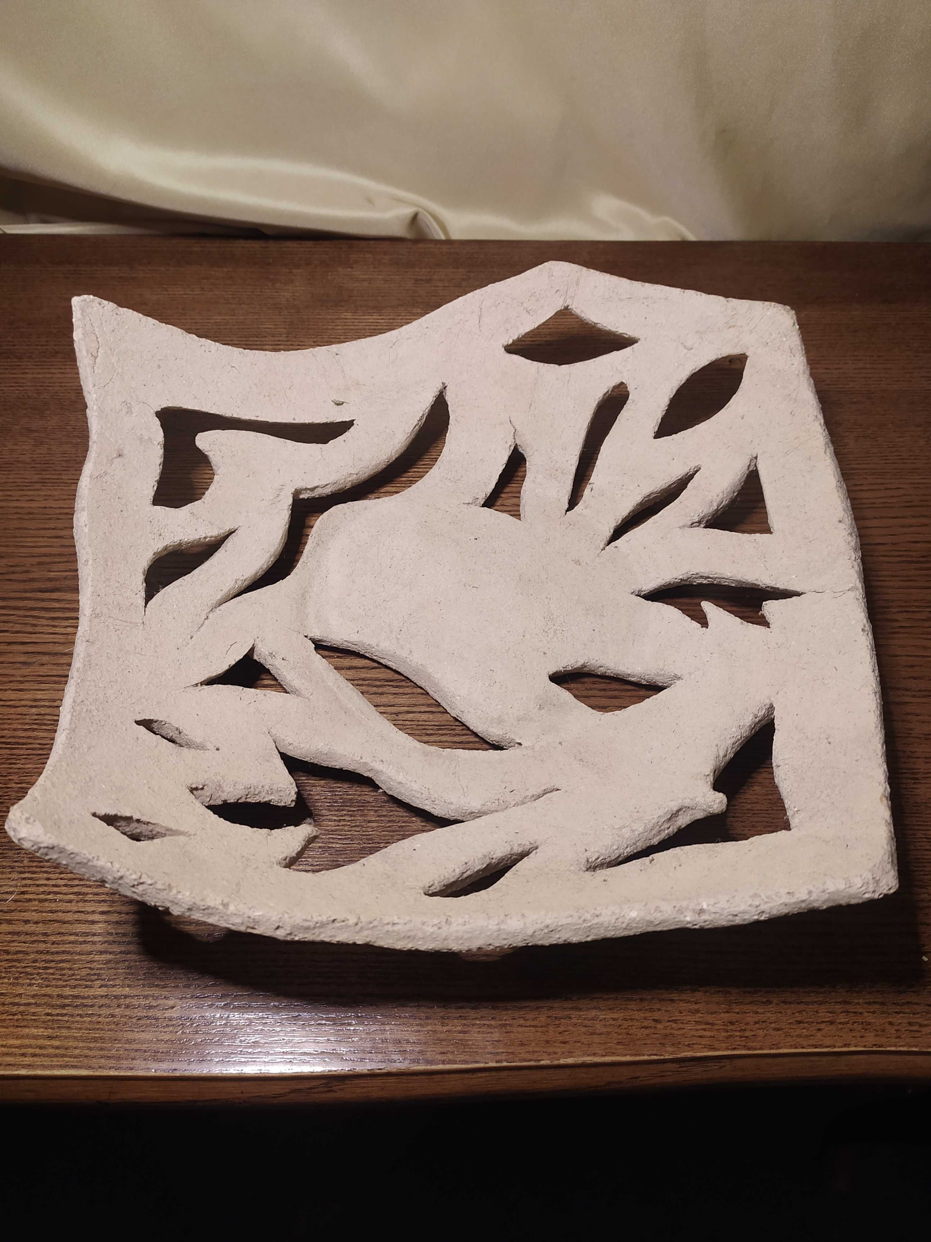 Фруктовница из шамотной глины керамическая ручной работы