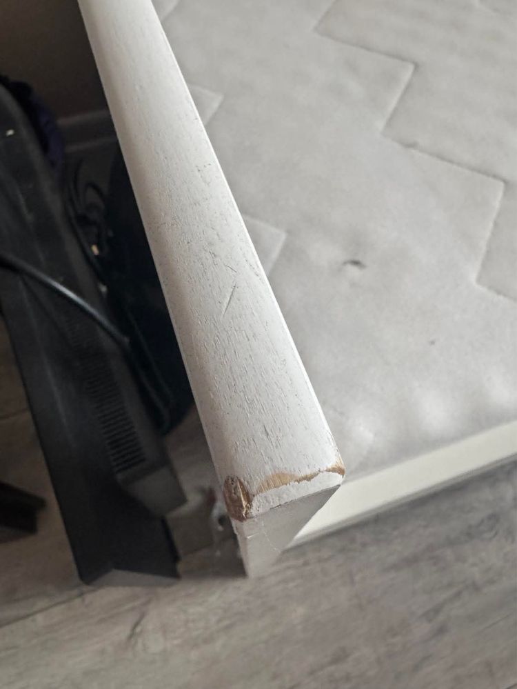 Łóżko dziecięce 160x80 z materacem – białe, stan bdb!