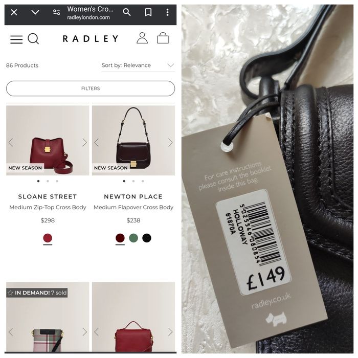 Шкіряна сумка Radley Holloway