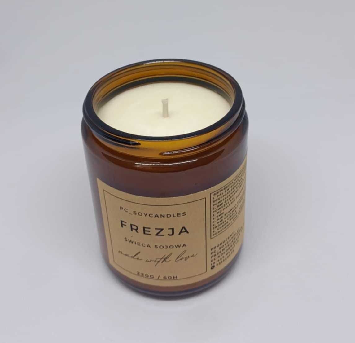 Świeca Sojowa Zapachowa Frezja 250ml 60h