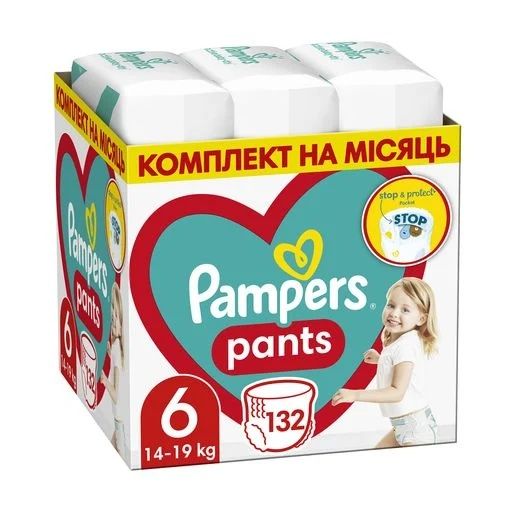 Набор подгузников-трусиков Pampers pants  6 (14-19кг) 132шт