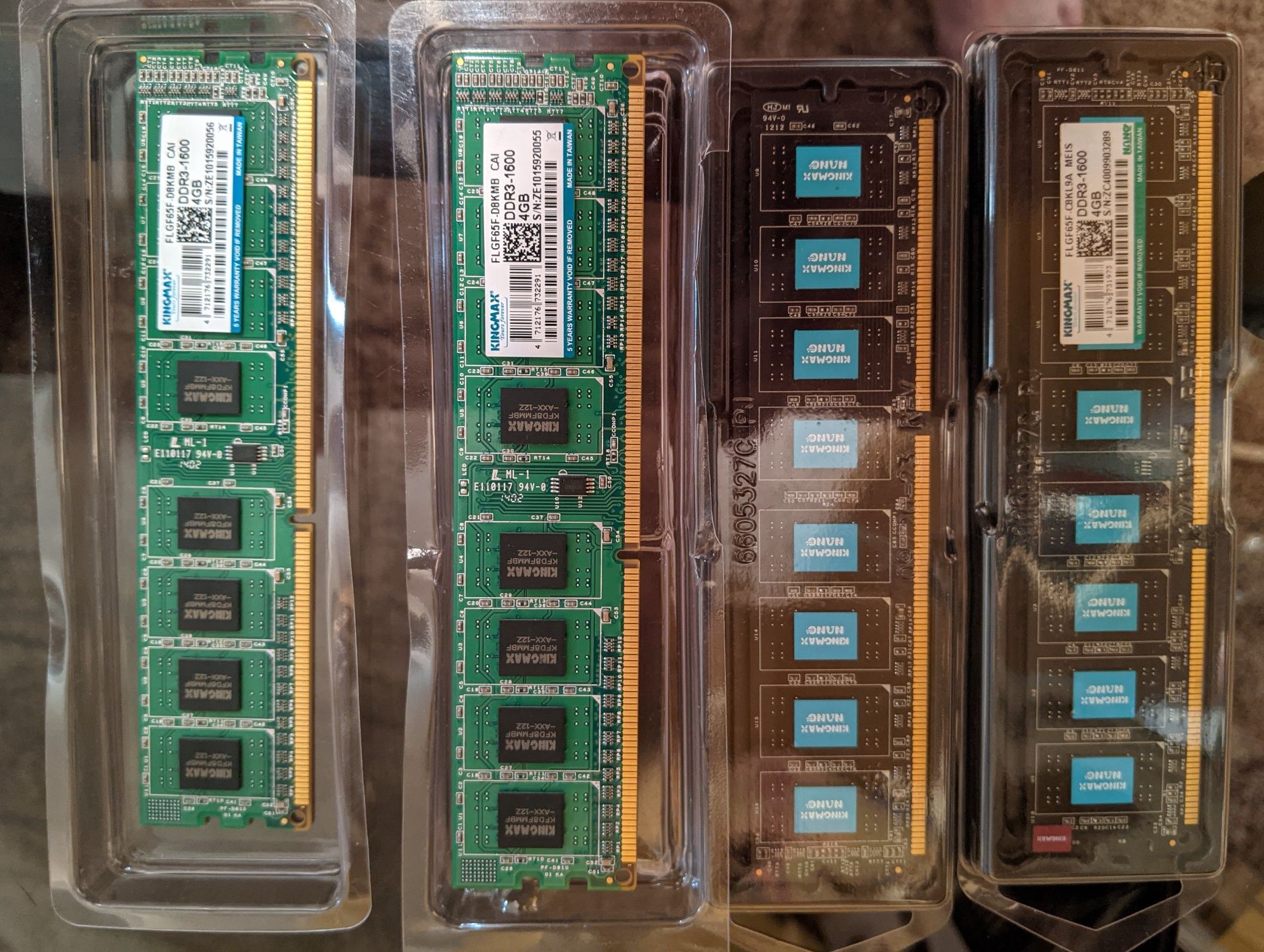 Kingmax 4 GB DDR3 1600 MHz (FLGF65F) - 4 шт. б\у