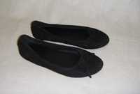 Детские черные замшевые туфли лодочки р34