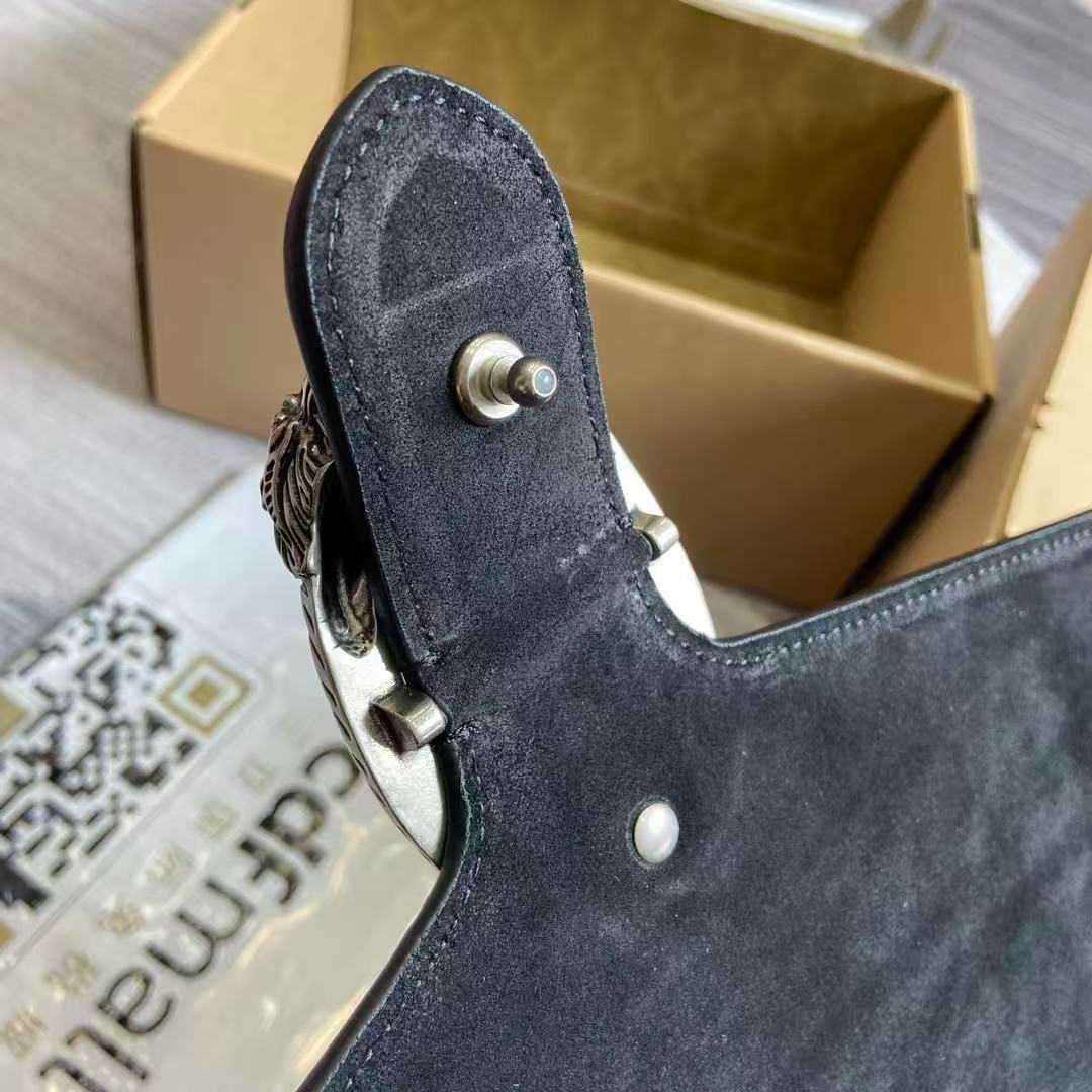 Mala de ombro GUCCI Dionysus com o logo de cabeça de tigre