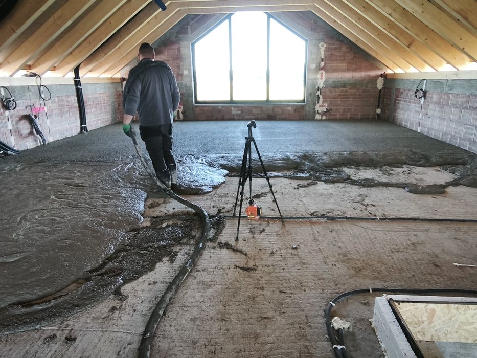 Wylewka anhydrytowa, płynny styropian, pianobeton, styrobeton, tynki