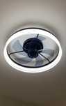 Lampa LED z wentylatorem kolor czarny Pilot 50cm
