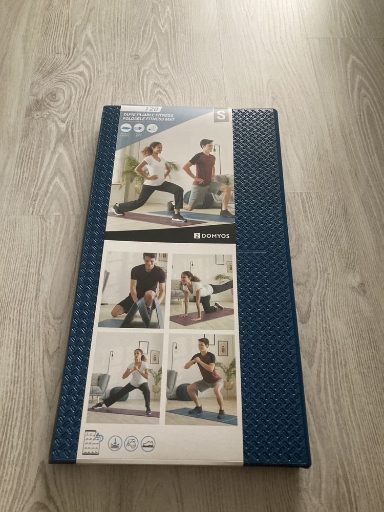 Tapete de Ginástica e Pilates 160 cm x 58 cm x 7 mm Tone Mat Fold Azul