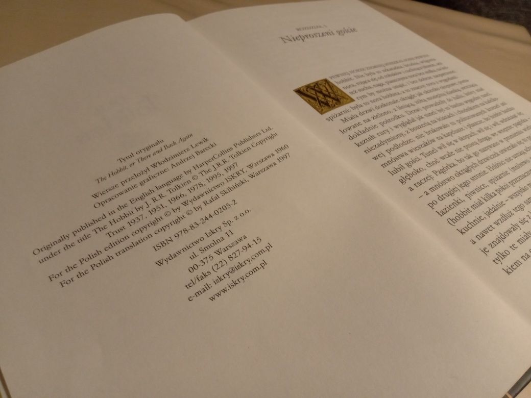 Książka fantasy Hobbit J.R.R. Tolkien
