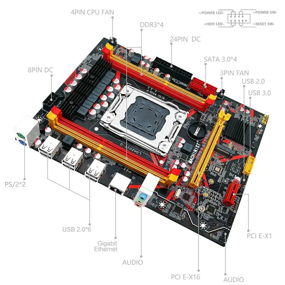 Новый игровой комплект: X79 2011, Xeon® e5 2640/2689 (8/16) DDR3 4x4Гб