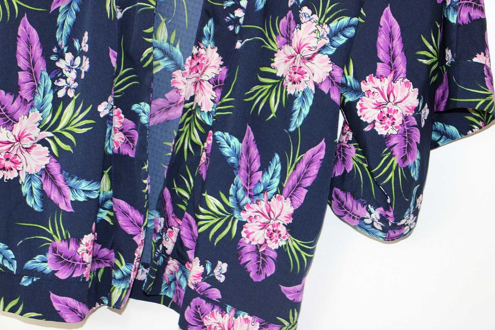 NEW LOOK damska wzorzysta bluzka narzutka kimono 36 S