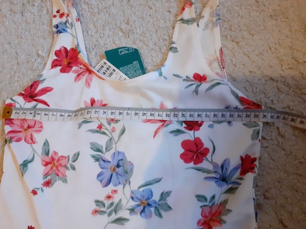 Sukienka letnia kwiaty mini H&M XS/S +GRATIS