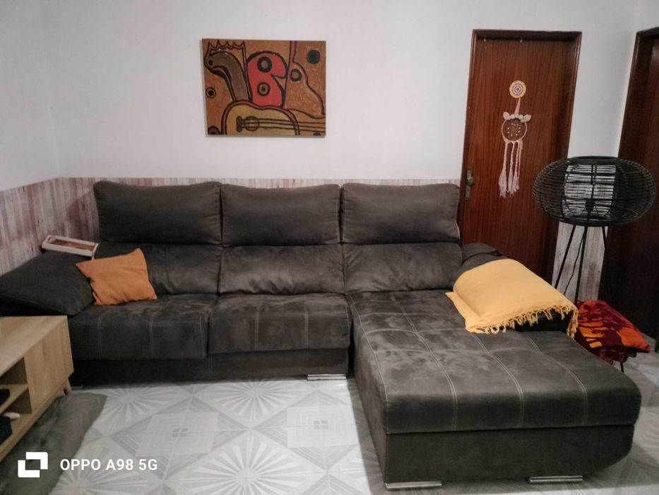 Sofá com chaise long 3 metros x 1,50 mts
