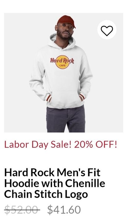 Худі білосніжне Hard Rock cafe big teddy logo (Розмір М)