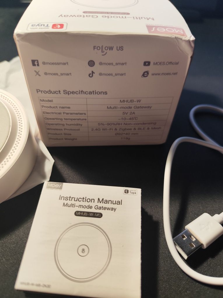 Bramka Hub Moes Tuya Zigbee, BLE,