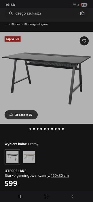 Biurko gamingowe ikea