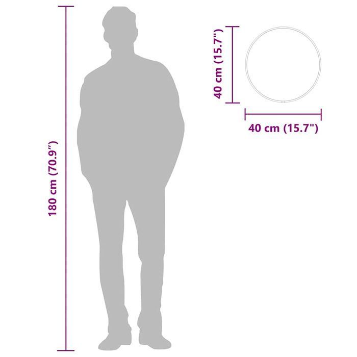 Vidaxl Lustro Ścienne, Złote, Ø 40 Cm, Okrągłe