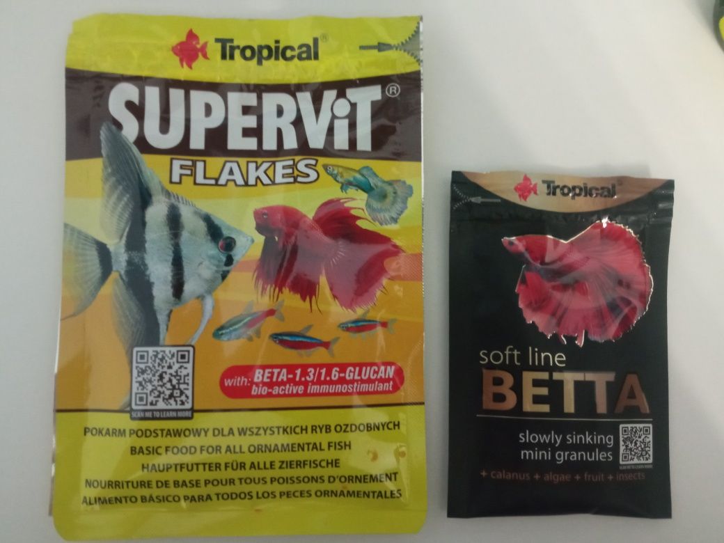Pokarmy dla ryb akwariowych: Tetra i Tropical