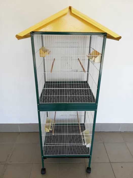 Viveiro de Aves com Dois Pisos e Rodas
