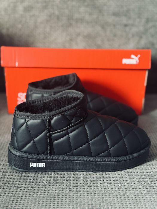 Зимние термо-дутики Puma дутыши черные низкие пума