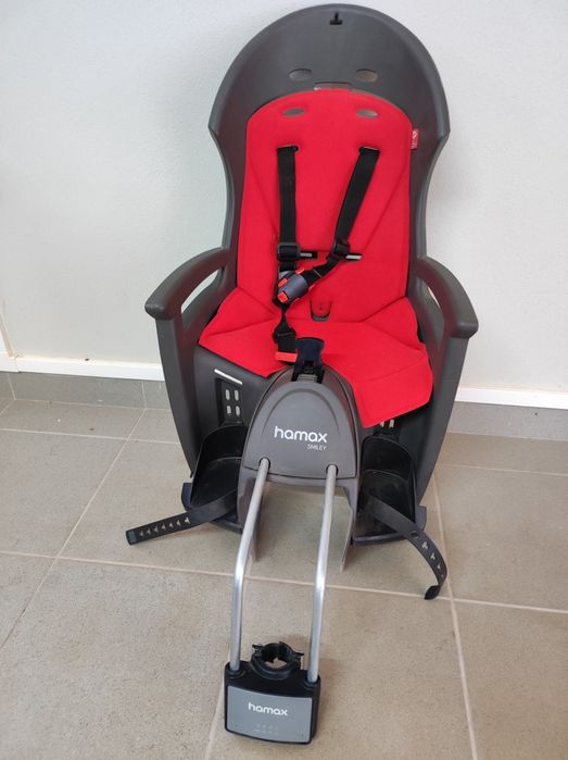 Cadeira bicicleta Hamax Smiley e capacete