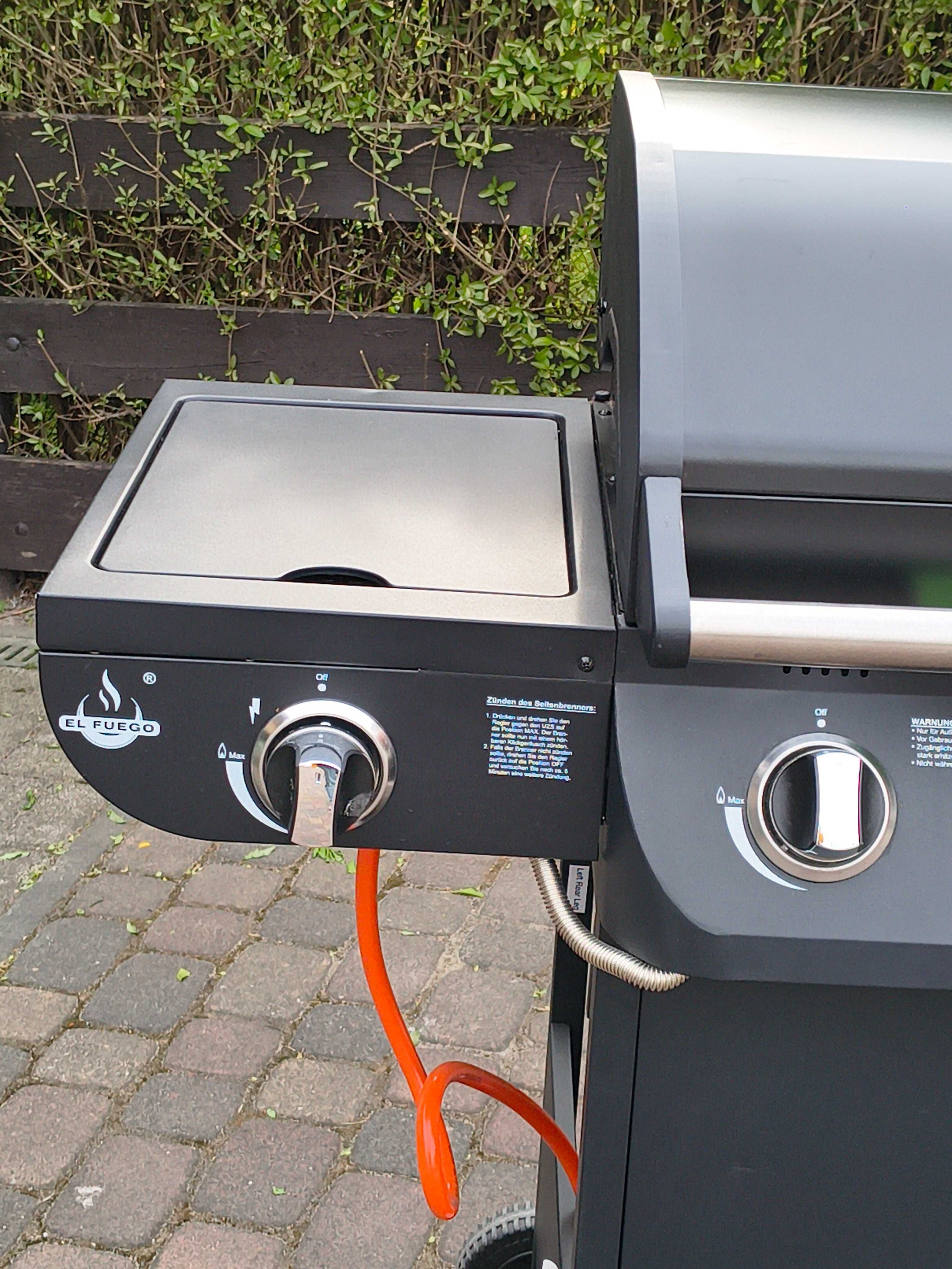 Grill Gazowy EL FUEGO COLUMBUS 3+1 12.29kW 56x41cm NOWY + reduktor !