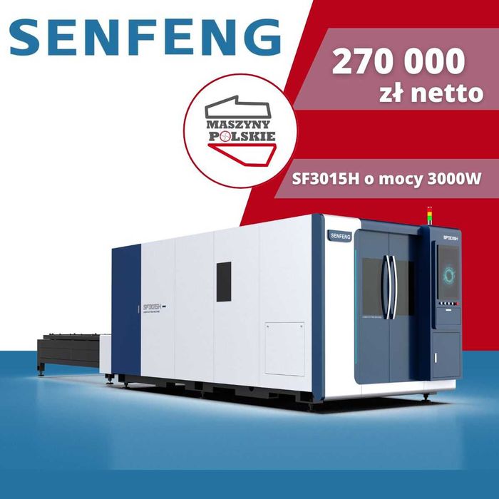 Super cena - Nowa wycinarka laserowa fiber SF3015H 3000W