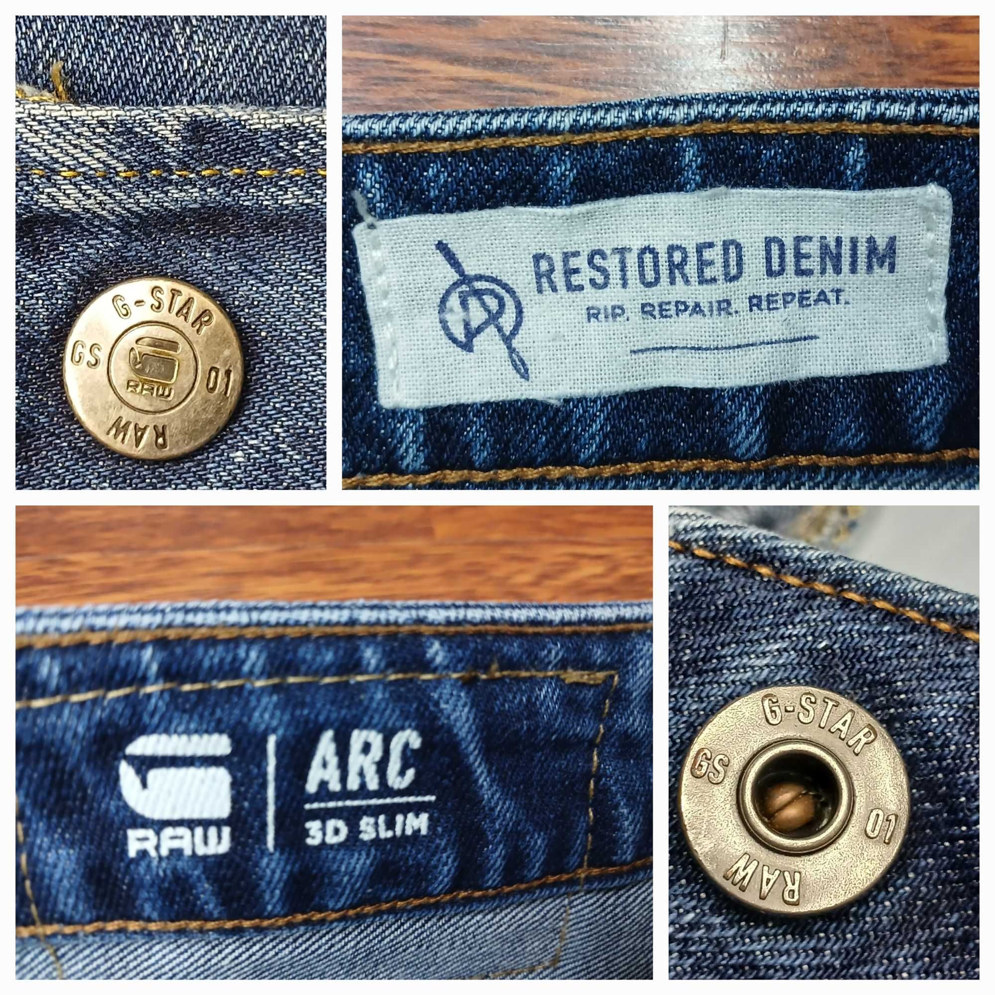Чоловічі джинси G.Star Arc 3D slim Restored denim