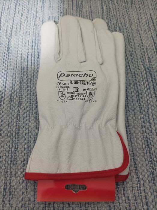 Luvas de trabalho em pele.