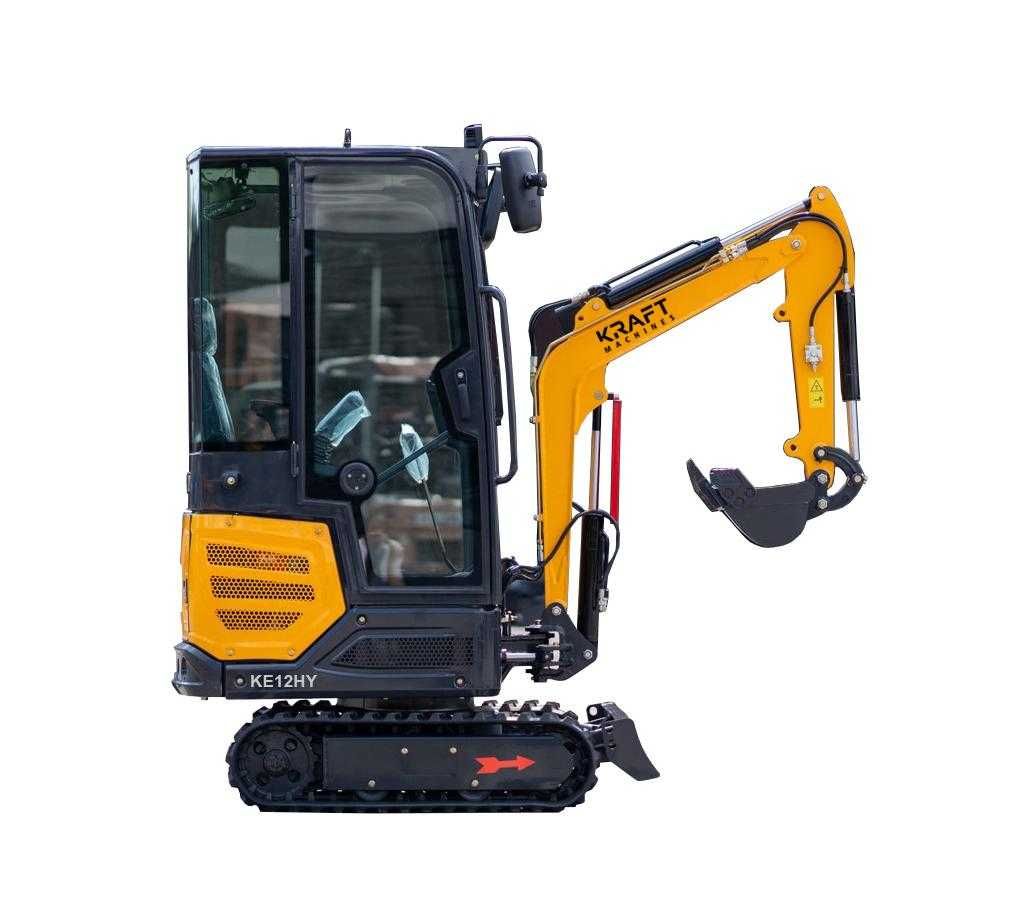 Koparka, Minikoparka KRAFT KE12HY 1200kg Yanmar Kubota NOWA Joysticki