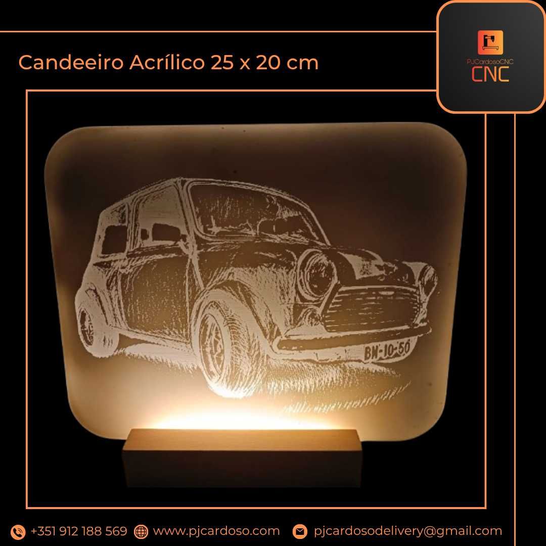 Candeeiro LED Personalizado 25 x 20 cm