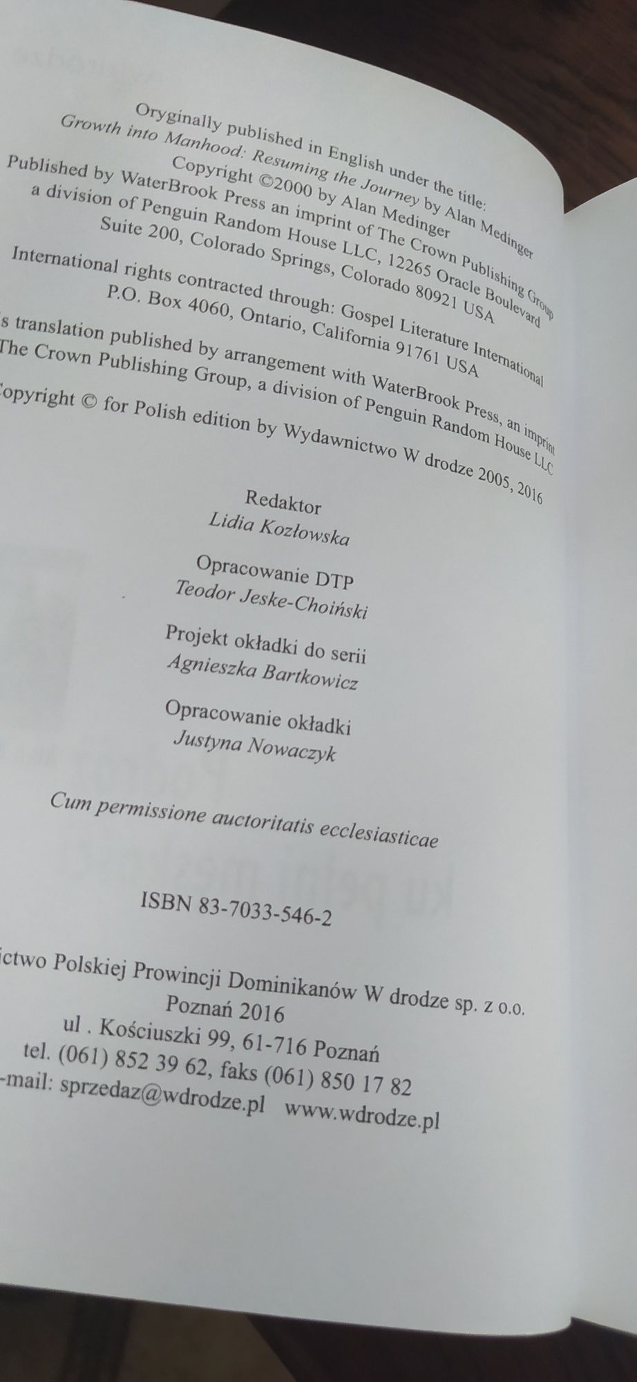 Alan Medinger Podróż ku pełni męskości