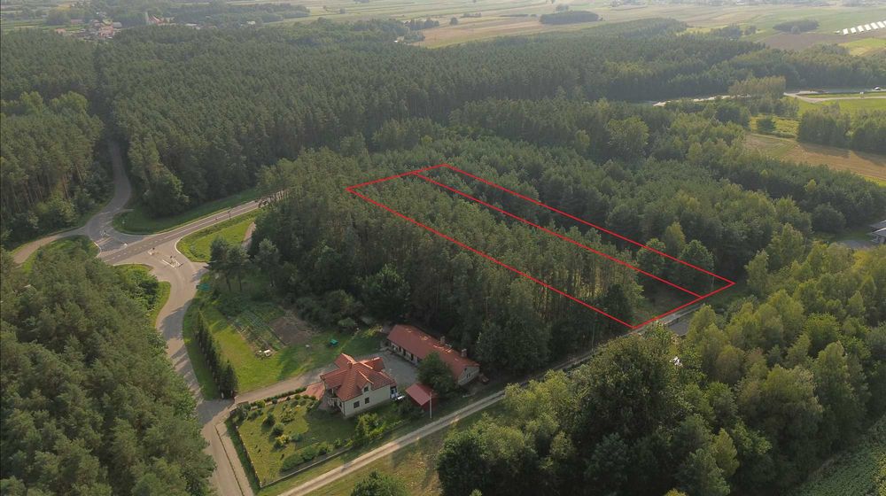 Działka budowlana z lasem 75 arów z WZ obok Mielca