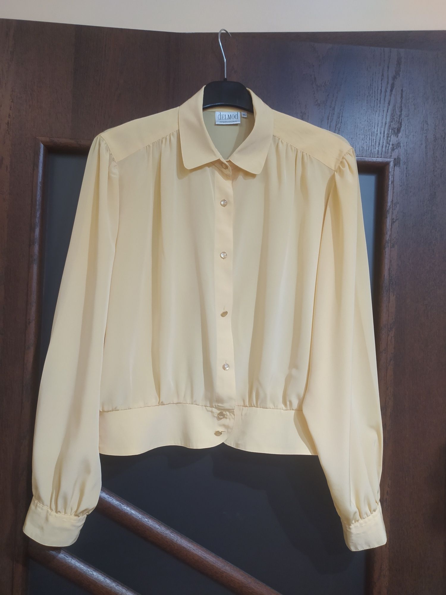 Koszula rozpinana bluzka zapinana na guziki 46 XXXL do pracy elegancka