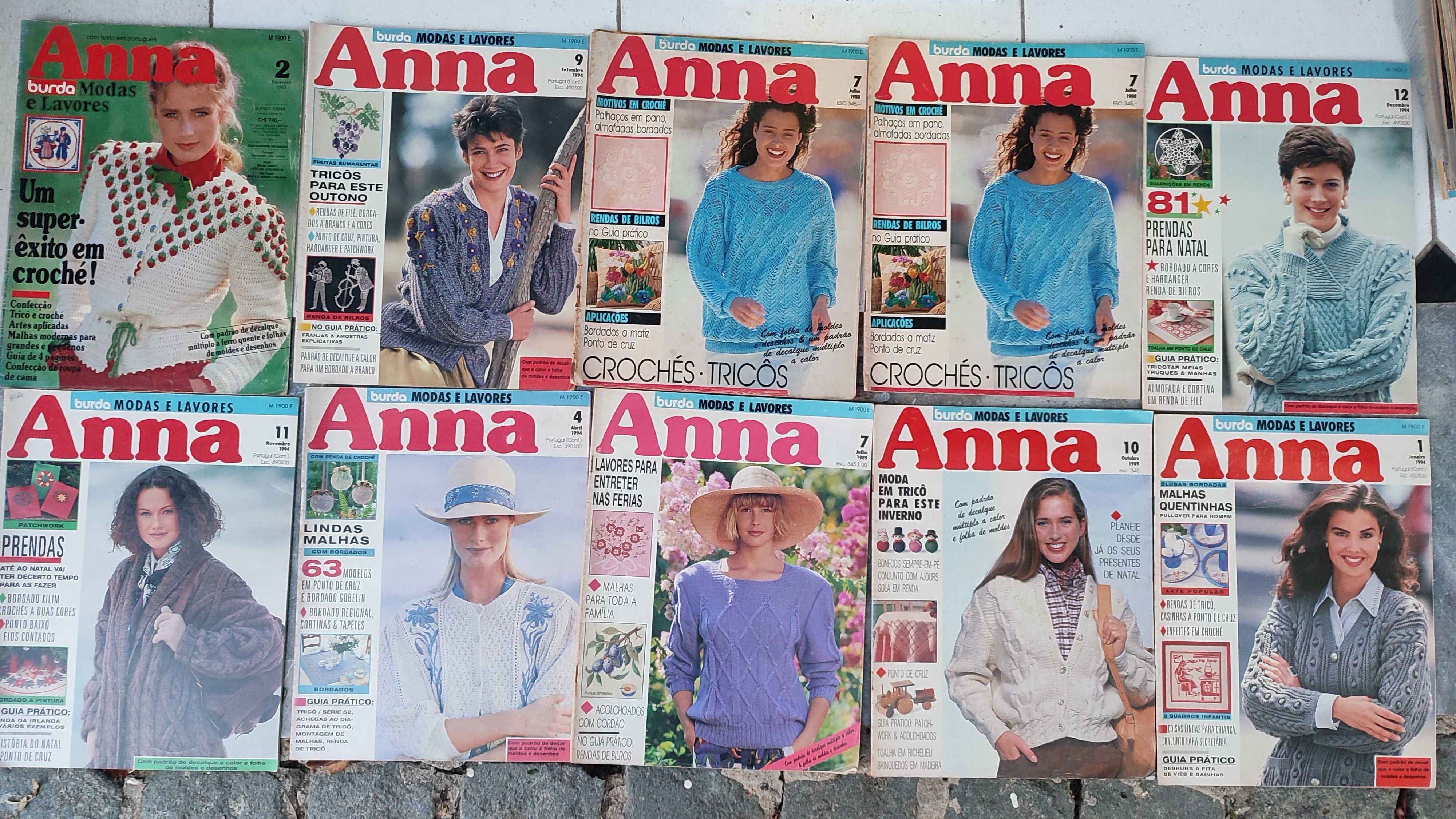 Lote 76 Revistas Anna Burda Modas e Lavores