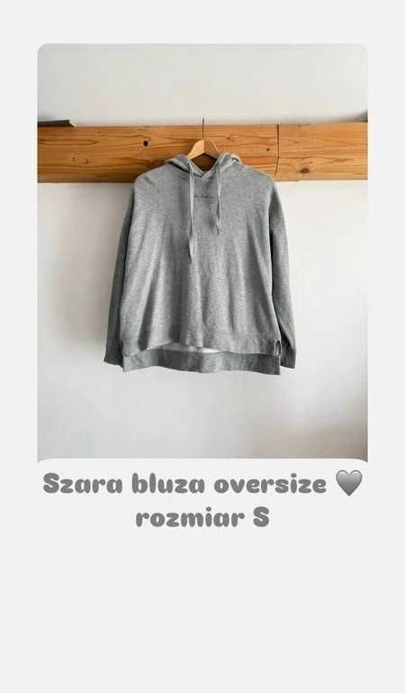 Bluza szara minimal bawełniana oversize casual Basic wygodna S/36