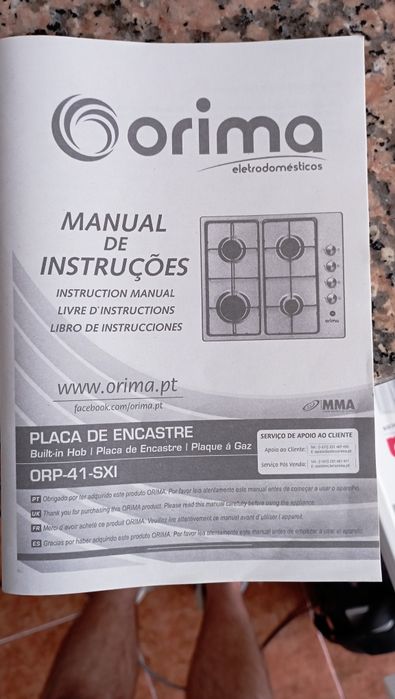 Placa de fogão a gás - 4 bocas