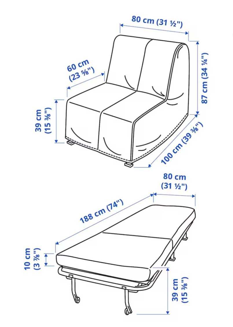 Fotel rozkladany Lovas IKEA