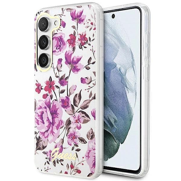 Etui Guess Flower Collection na Samsung Galaxy S23+ - białe