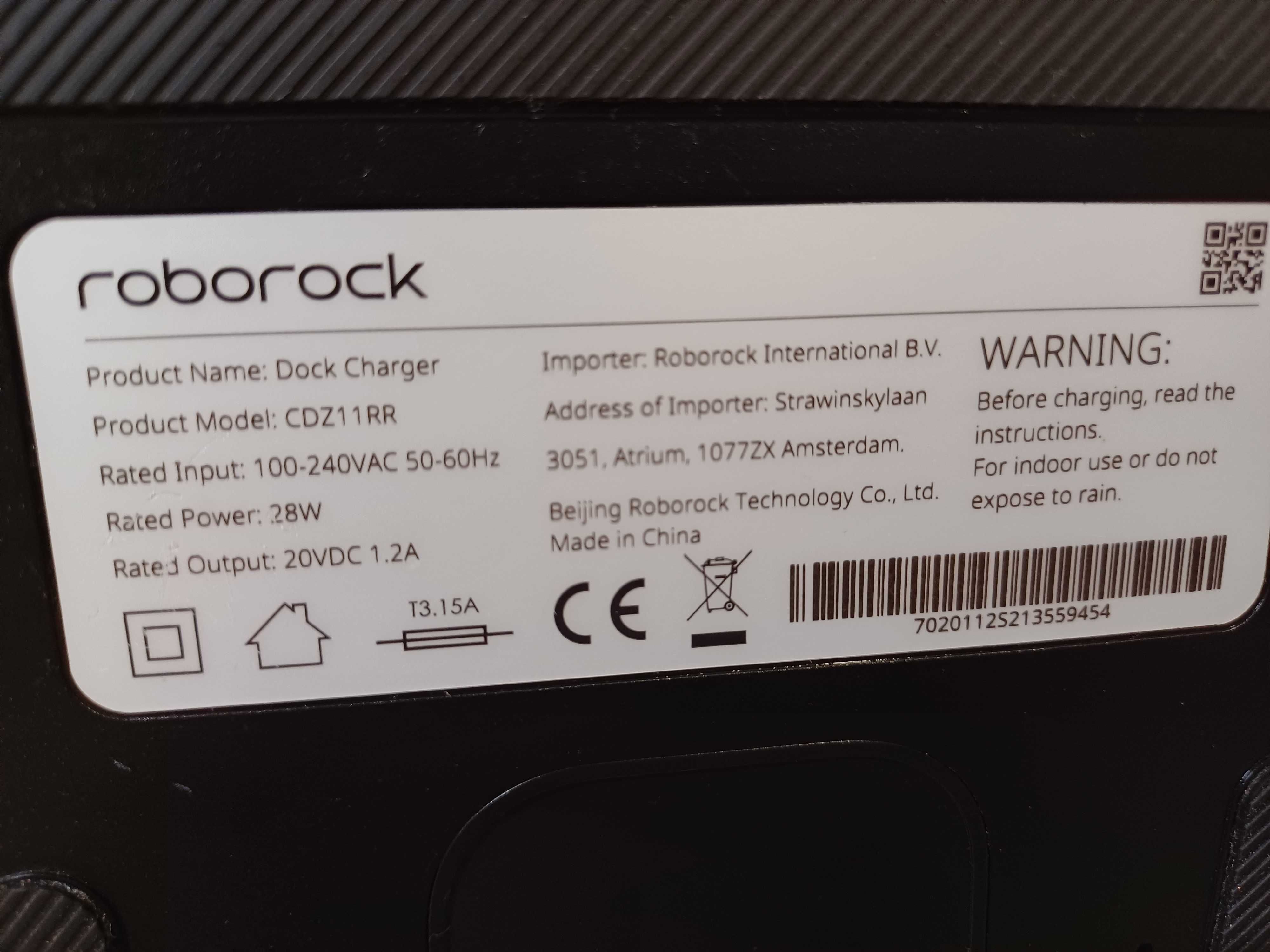 Stacja dokująca do robota Roborock S7, CDZ11RR oryginalna czarna