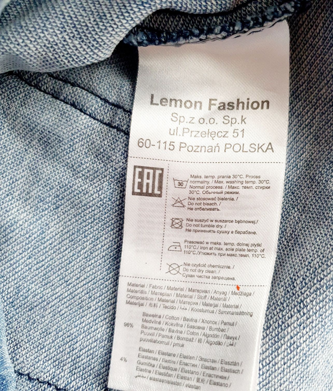 Sukienka jeansowa roz.92, Lemon Coccodrillo