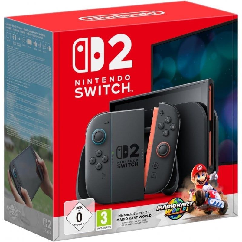 Nintendo Switch 2 Black Mario Kart World Bundle